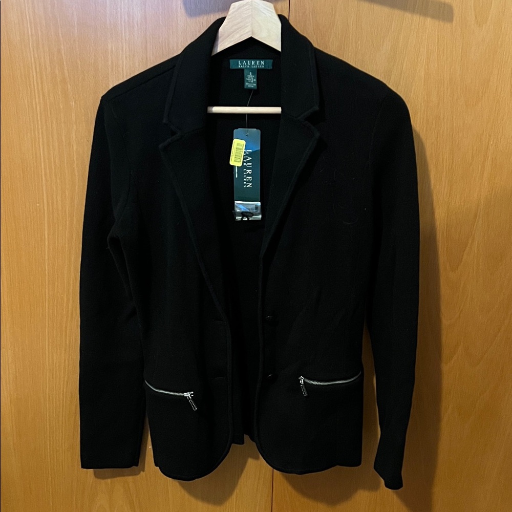 NWT Ralph Lauren Black Women's Sweater Jacket
